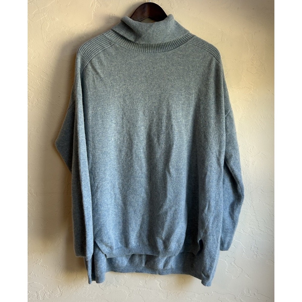 Colour Works 100%‎ Cashmere Turtleneck Sweater L Relaxed Oversized Quiet Luxury